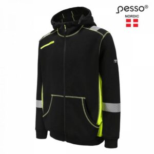 Dressipluus-kapuutsiga-Jersey-HV-korgnaehtav-must-kollane-Pesso-JERSEY-HV